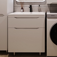 Style Line Тумба с раковиной Марелла 70 Люкс Plus антискрейтч белая матовая